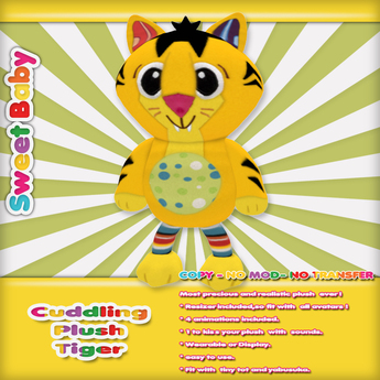 Second Life Marketplace - Sweet Baby - Cuddling Plush - Tiger